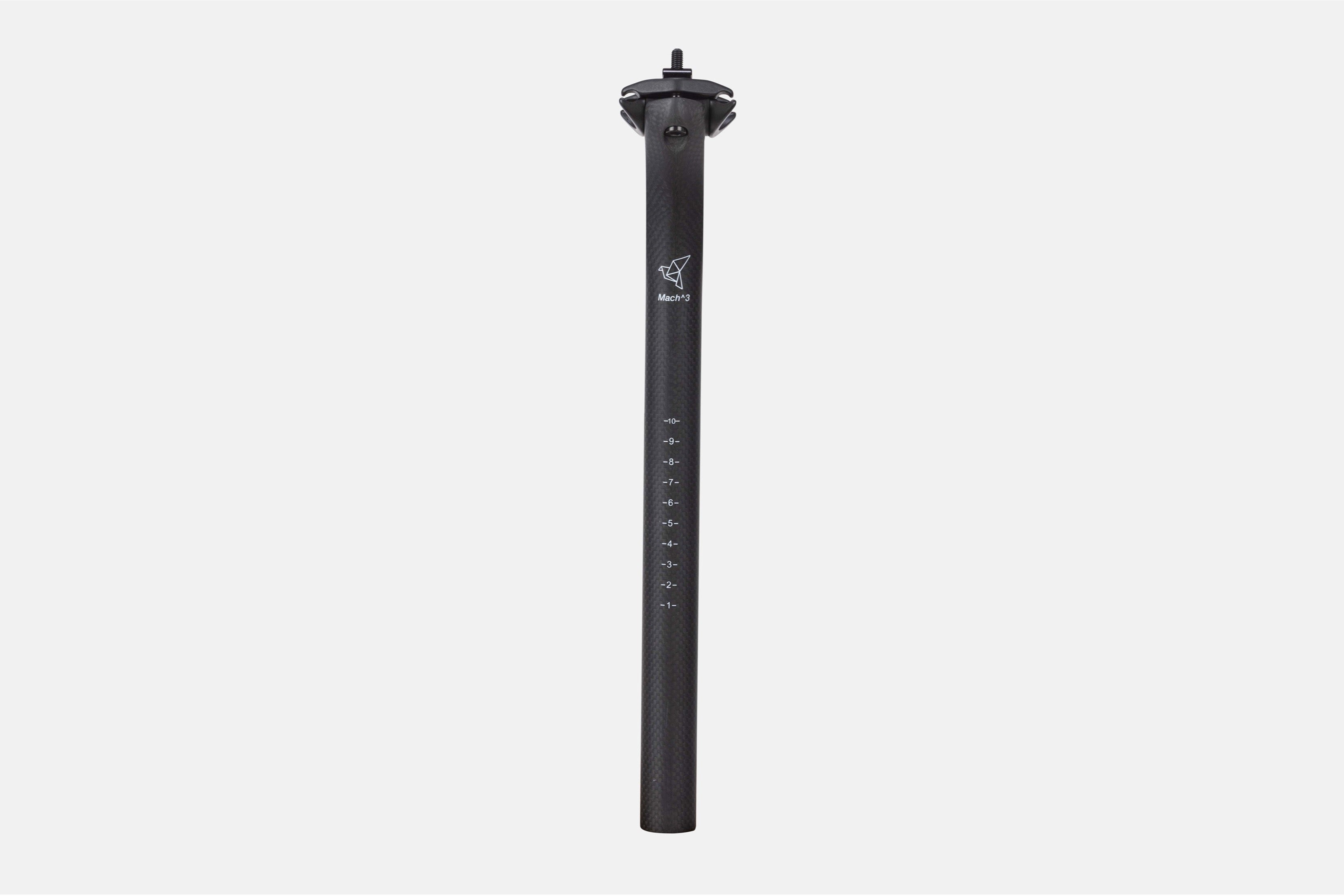 Litebike lightweight carbon seatpost showcasing the sleek 3k carbon fibre finish, this 27.2 carbon seatpost is designed for durability and lightweight performance at just 162 g.