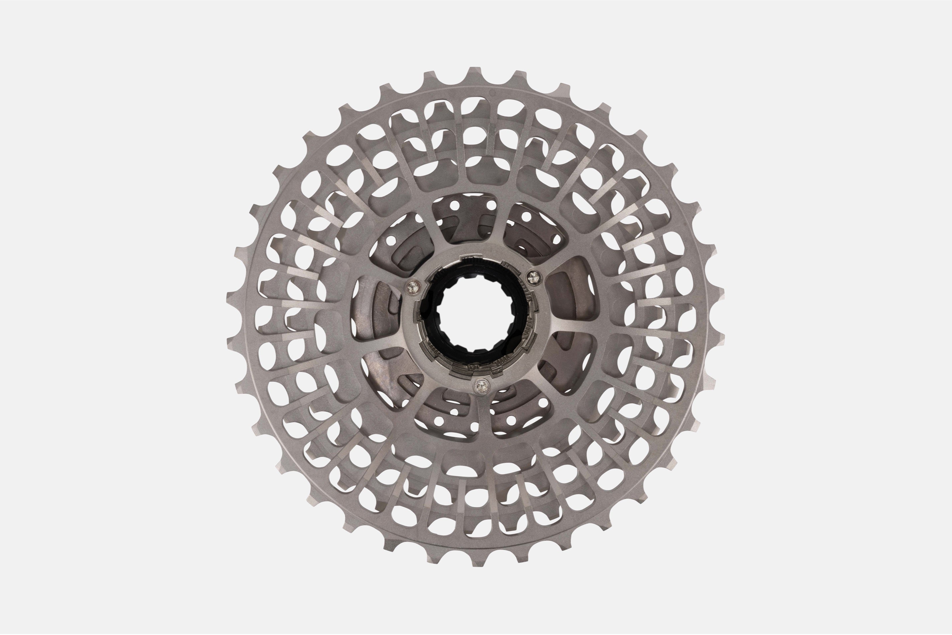 Litebike 12 speed lightweight cassette featuring corrosion and wear-resistant nickel plating for smooth operation and extended durability in 12-speed drivetrain